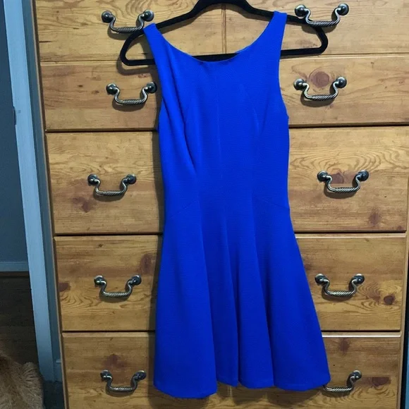 blue zig zag dress De Castro | Viento Dress | Zig Zag Royal Blue